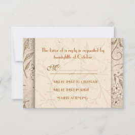 tarjetas de respuesta de boda florales clásicas