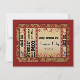 Tarjetas de respuesta de Boda Red & Gold Show