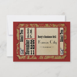 Tarjetas de respuesta de Boda Red Showbill