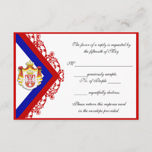 Tarjetas de respuesta de Boda serbio personalizado