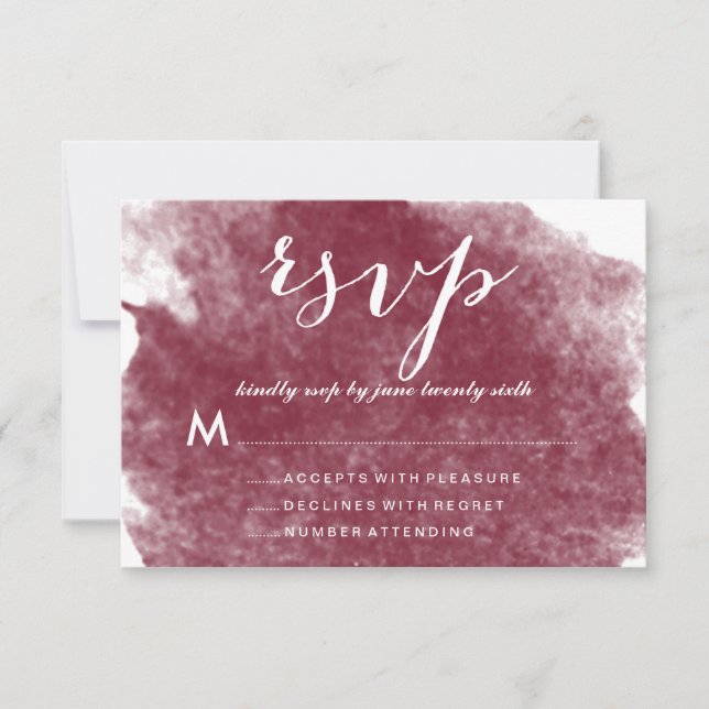 TARJETAS DE RESPUESTA DE BODAS CON ACRÉLARE DE VIN (Anverso)