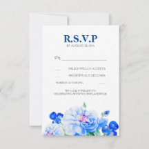 Tarjetas de respuesta de bodas con ramo de flores 