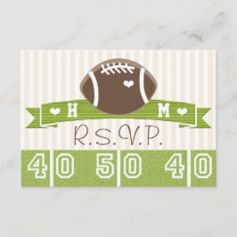 TARJETAS DE RESPUESTA DE BODAS DE FÚTBOL MONOGRAMA