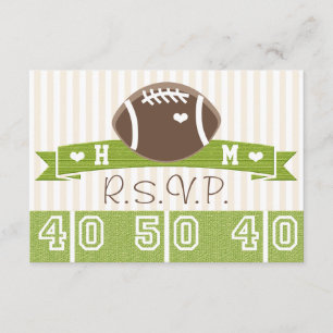TARJETAS DE RESPUESTA DE BODAS DE FÚTBOL MONOGRAMA
