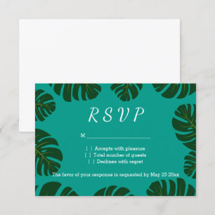 Tarjetas de respuesta de bodas de la playa de Mons