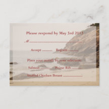Tarjetas de respuesta de bodas de playa - playa ro