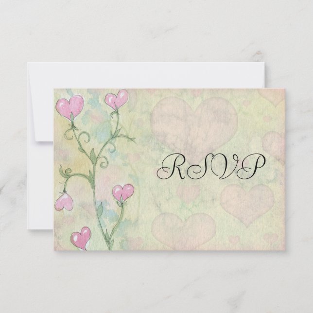 Tarjetas de respuesta de confirmación de boda flor (Anverso)