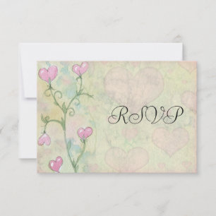 Tarjetas de respuesta de confirmación de boda flor