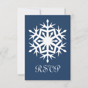 Tarjetas de respuesta de copos de nieve de inviern