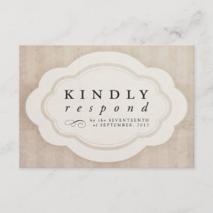 Tarjetas de respuesta de crema de caracteres vinta