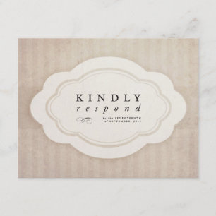 Tarjetas de respuesta de crema de caracteres vinta