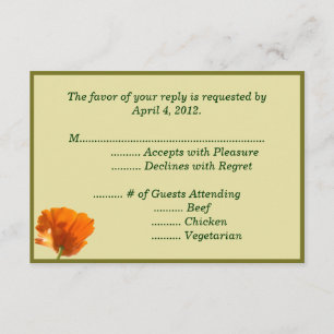 Tarjetas de respuesta de disquete naranja con opci