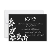 Tarjetas de respuesta de eventos en blanco y negro