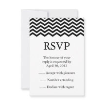 Tarjetas de respuesta de eventos en blanco y negro