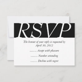 Tarjetas de respuesta de eventos en blanco y negro