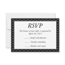 Tarjetas de respuesta de eventos en blanco y negro