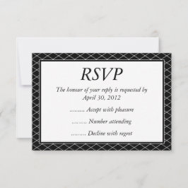 Tarjetas de respuesta de eventos en blanco y negro