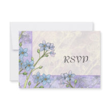 Tarjetas de respuesta de flores "No me olvides" pa