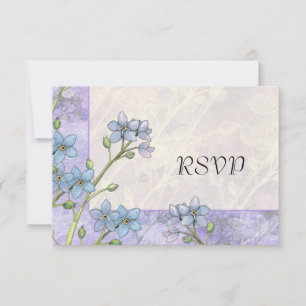 Tarjetas de respuesta de flores "No me olvides" pa