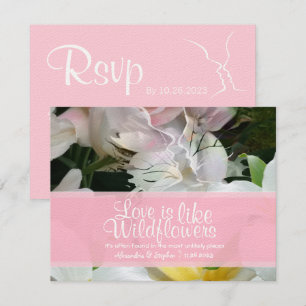Tarjetas de respuesta de flores silvestres