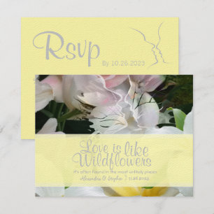 Tarjetas de respuesta de flores silvestres