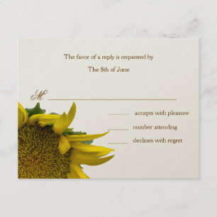 Tarjetas de respuesta de girasol