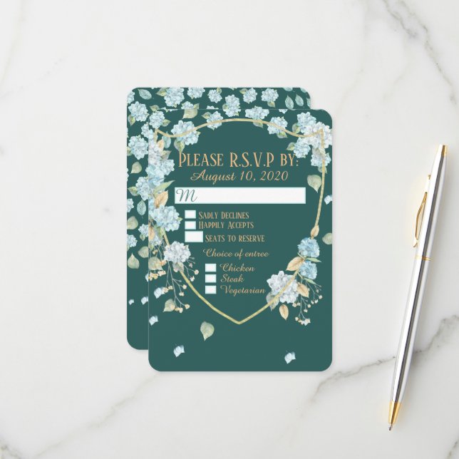 Tarjetas de respuesta de Hortensia a la luz de la  (Anverso/Reverso In Situ)