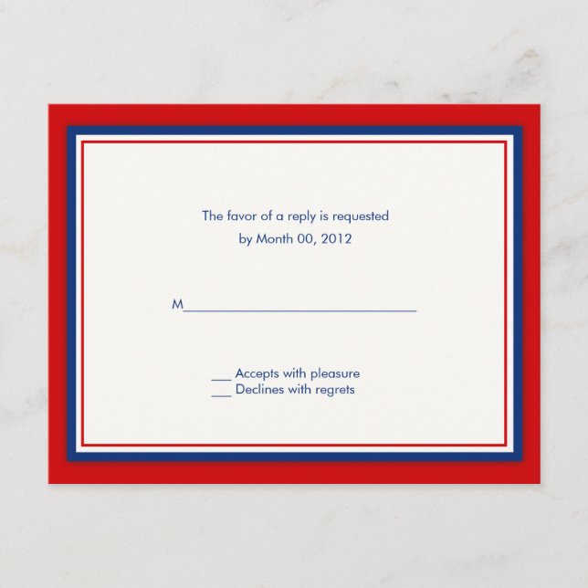 Tarjetas de respuesta de invitación de boda de béi (Anverso)