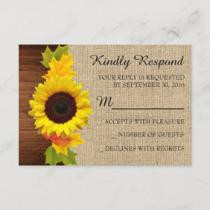 Tarjetas de respuesta de invitación de boda de gir