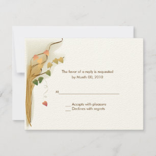 Tarjetas de respuesta de invitación de boda de oto