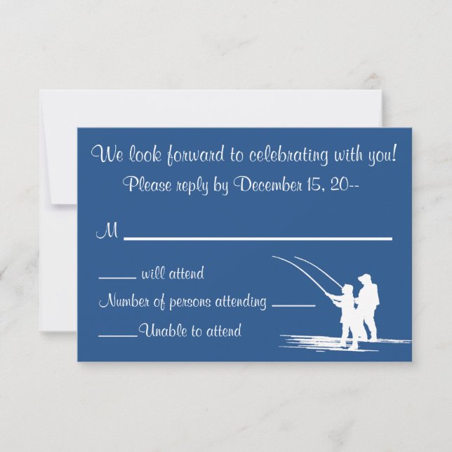 Tarjetas de respuesta de invitación de boda para p (Anverso)