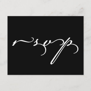 Tarjetas de respuesta de invitación de boda RSVP