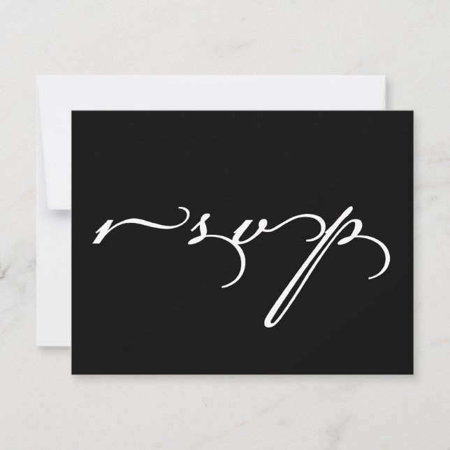 Tarjetas de respuesta de invitación de boda RSVP (Anverso)