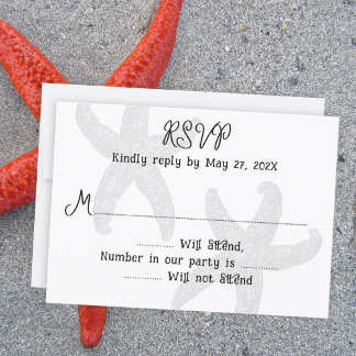 Tarjetas de respuesta de la pareja Starfish White 