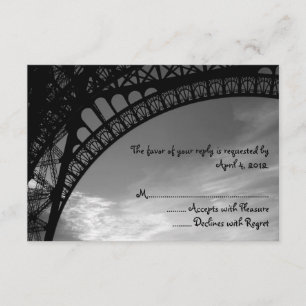 Tarjetas de respuesta de la Torre Eiffel