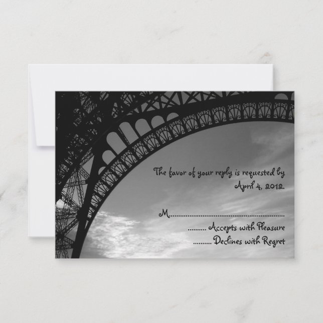 Tarjetas de respuesta de la Torre Eiffel (Anverso)
