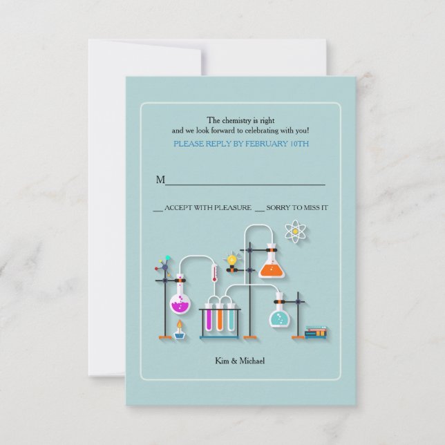 Tarjetas de respuesta de laboratorio de química (Anverso)