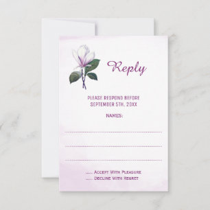 Tarjetas de respuesta de Magnolia Boda