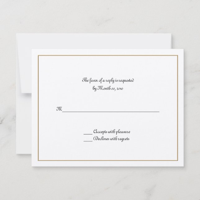 Tarjetas de respuesta de marco dorado (Anverso)