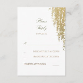 Tarjetas de respuesta de matrimonio elegantes de á