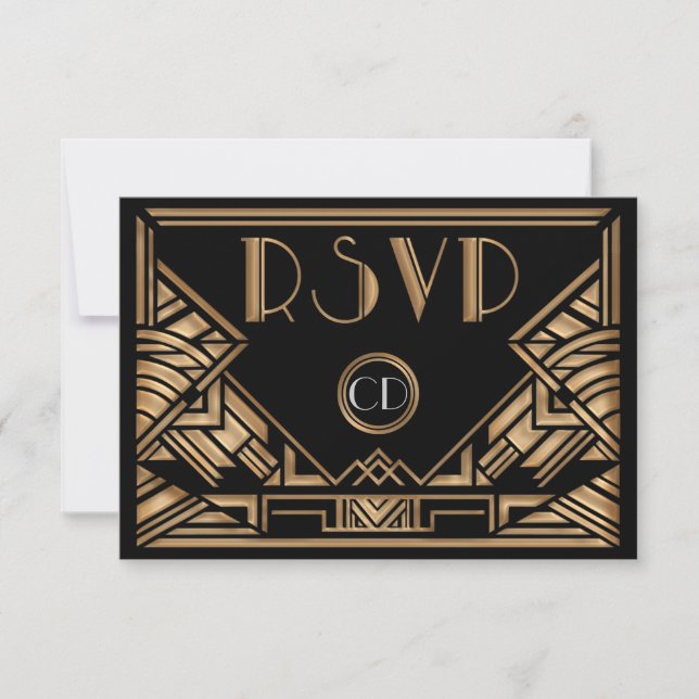 Tarjetas de respuesta de RSVP de boda con estilo A (Anverso)