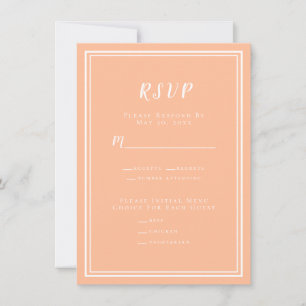 Tarjetas de respuesta de RSVP modernas para boda d