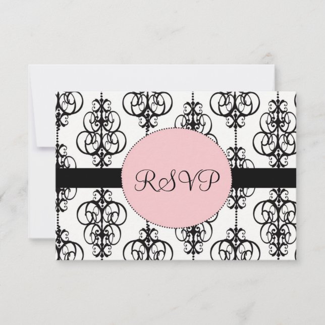 Tarjetas de respuesta de RSVP para bodas con araña (Anverso)
