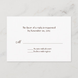Tarjetas de respuesta de texto marrón simples y to