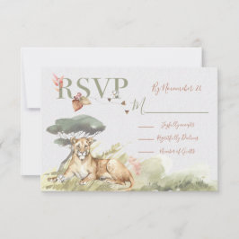 Tarjetas de respuesta del Boda de león de la selva