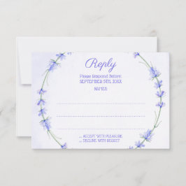 Tarjetas de respuesta del Boda de monograma Wreath