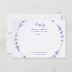 Tarjetas de respuesta del Boda de monograma Wreath