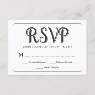Tarjetas de respuesta del Boda RSVP Chalkboard