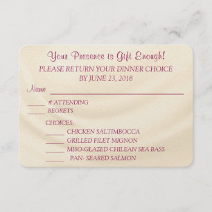 Tarjetas de respuesta del menú personalizable con