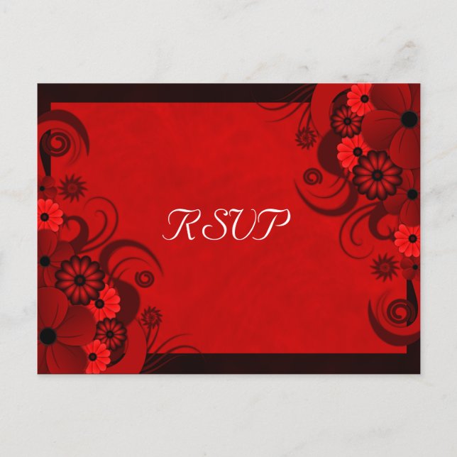 Tarjetas de respuesta elegante gótica de floración (Anverso)